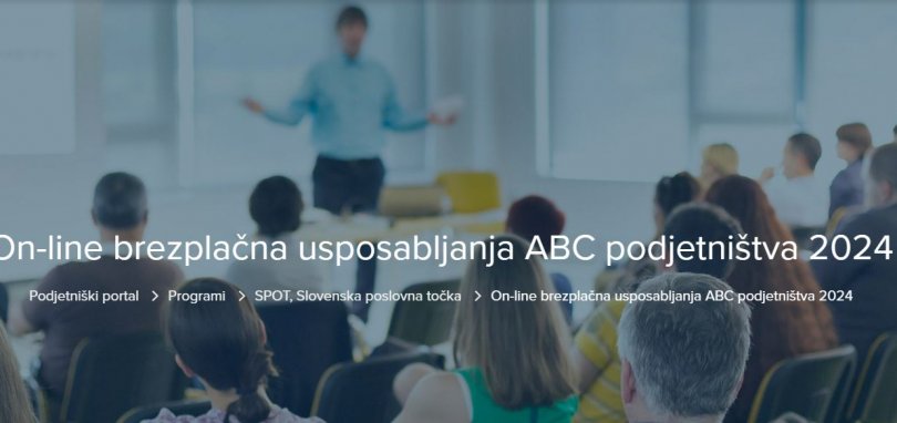 ODPRTE SO PRIJAVE NA ON-LINE BREZPLAČNA USPOSABLJANJA ABC PODJETNIŠTVA 2024
