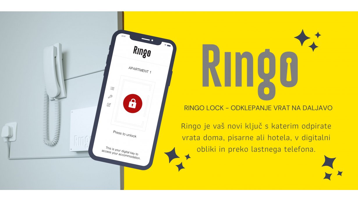 RingoX d.o.o. - Ringo je vaš novi ključ s katerim odpirate vrata doma, pisarne ali hotela, v digitalni obliki in preko lastnega telefona.